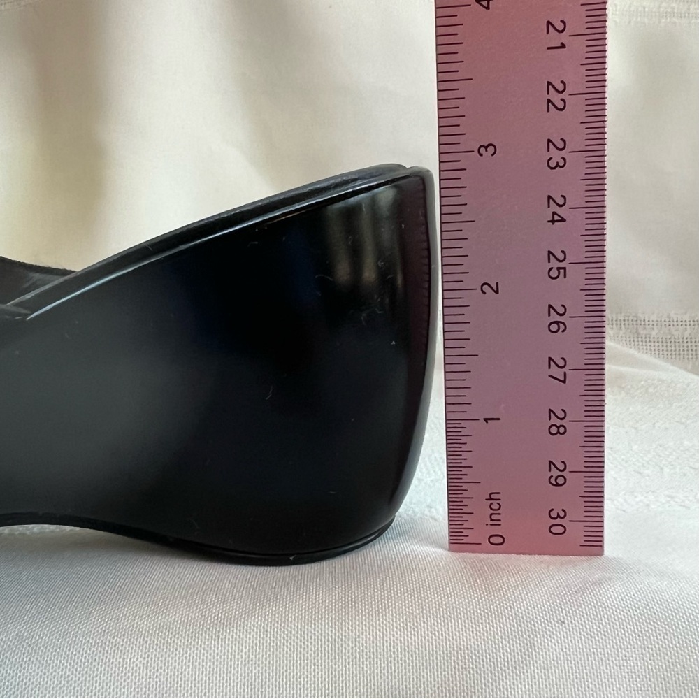 Nickels Soft Women's Templete Black Lthr Heeled Sandal Sz 6 EUC Made in Brazil - Picture 10 of 11